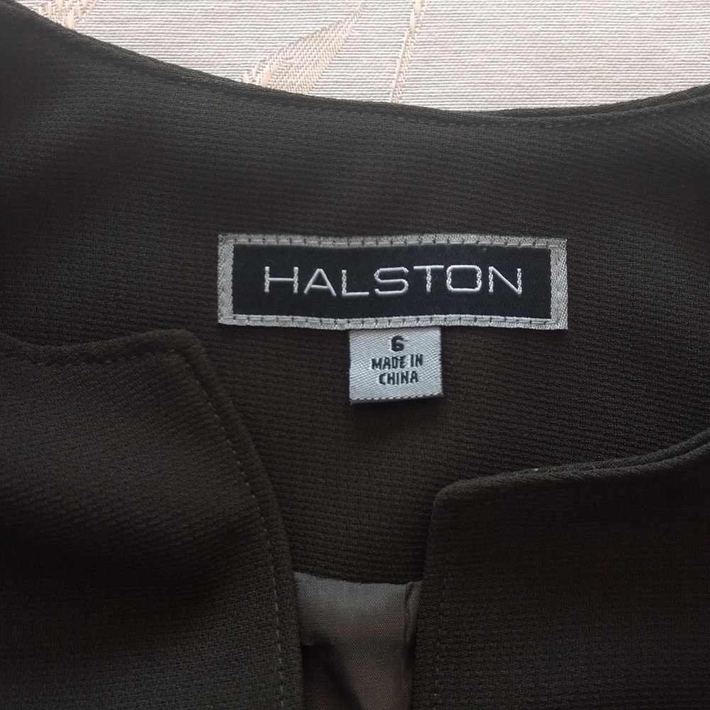 Vintage Halston suit, size 6, jacket-long skirt.